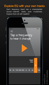 Learn about frequency bands with hearEQ